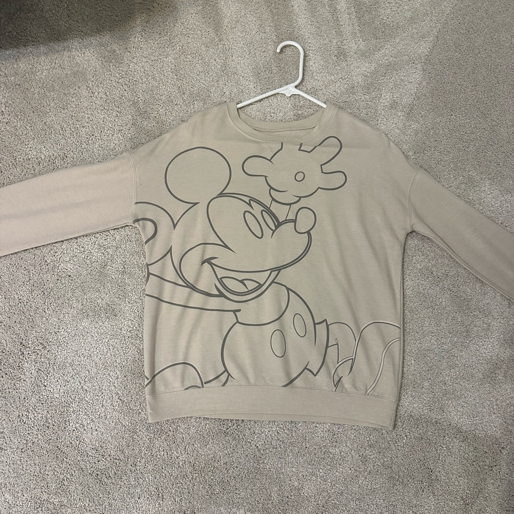 Disney Beige Mickey Mouse Sweatshirt